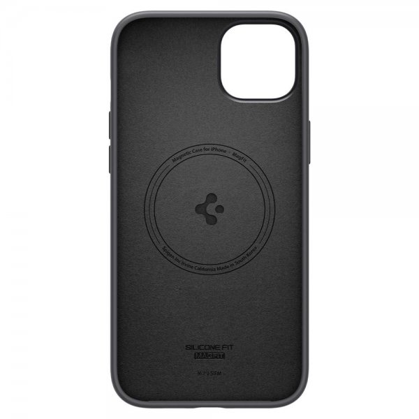 Spigen iPhone 14 Plus Deksel Silicone Fit MagFit Svart