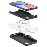 Spigen iPhone 14 Plus Deksel Silicone Fit MagFit Svart