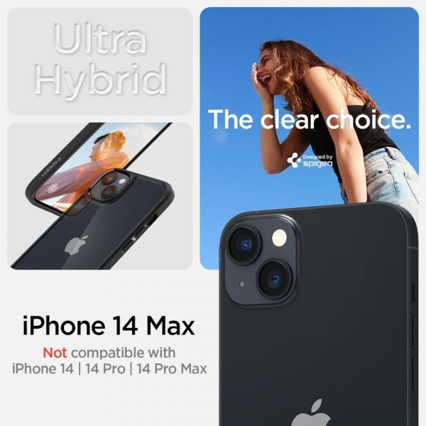 Spigen iPhone 14 Plus Deksel Ultra Hybrid Matte Black