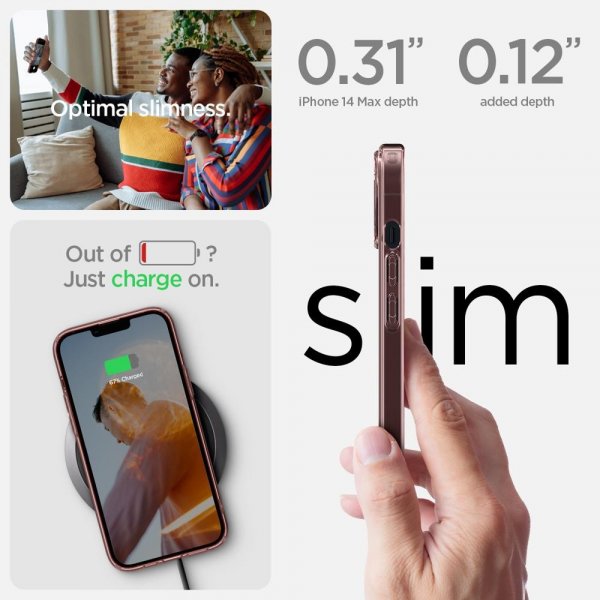 Spigen iPhone 14 Plus Deksel Ultra Hybrid Rose Crystal