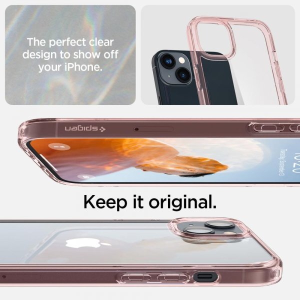 Spigen iPhone 14 Plus Deksel Ultra Hybrid Rose Crystal