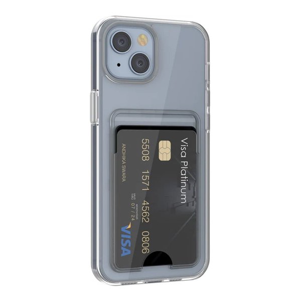 Rvelon iPhone 14 Deksel Kortholder Transparent