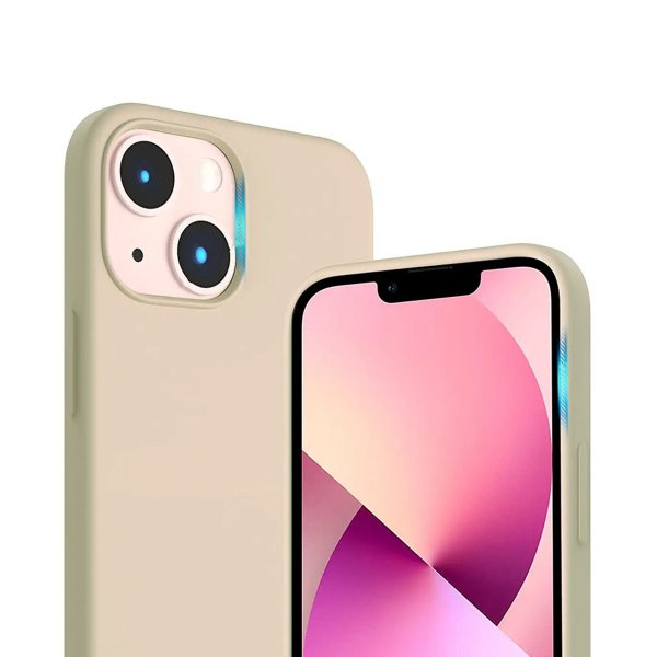 Rvelon iPhone 14 Deksel Silikon Beige