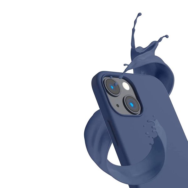 Rvelon iPhone 14 Deksel Silikon MagSafe Blå