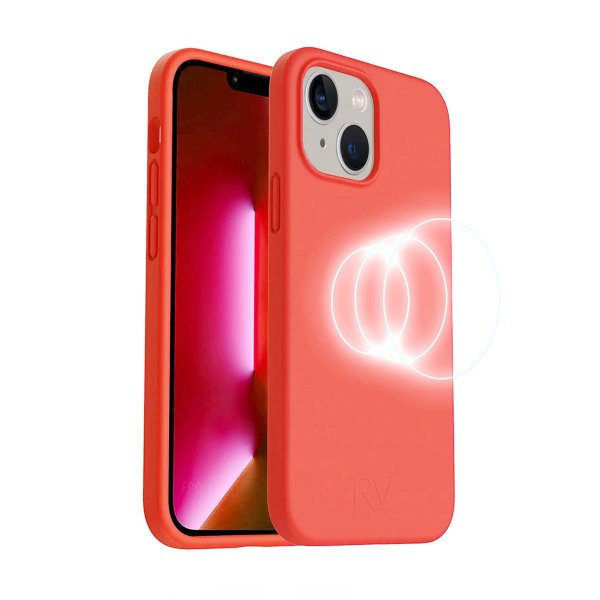 Rvelon iPhone 14 Deksel Silikon MagSafe Rosa