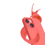 Rvelon iPhone 14 Deksel Silikon Rosa