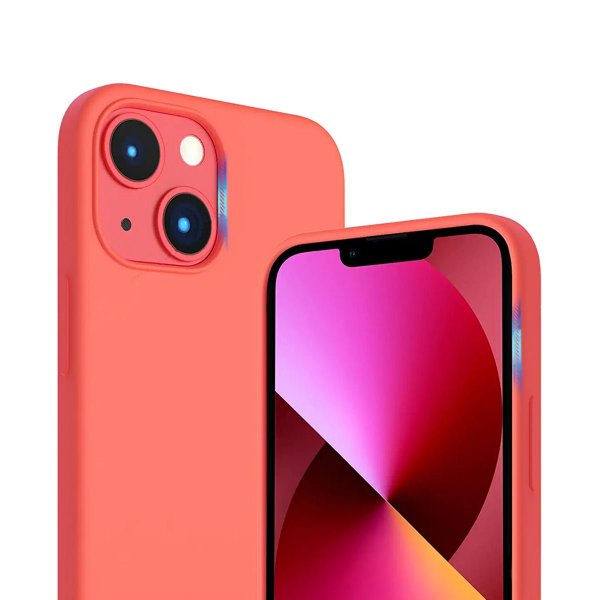 Rvelon iPhone 14 Deksel Silikon Rosa