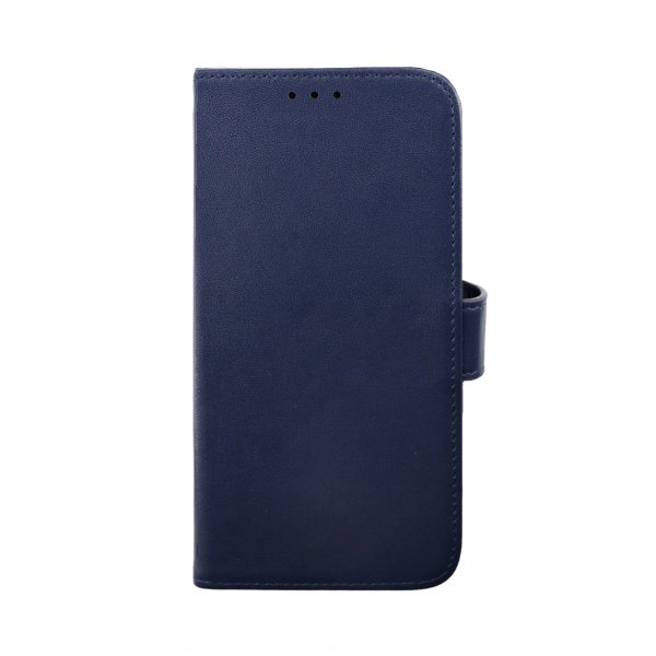 Rvelon iPhone 14 Etui Ekte skinn Kortlommer Blå