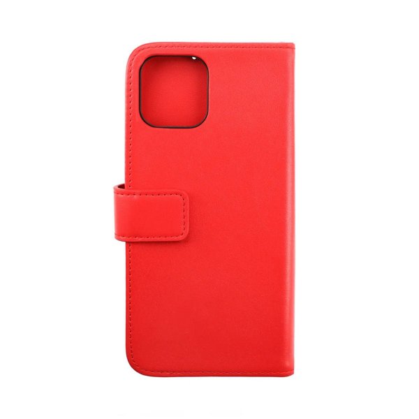 Rvelon iPhone 14 Etui Ekte skinn Kortlommer Rød