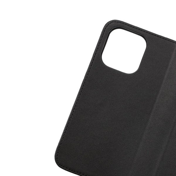 Rvelon iPhone 14 Etui Ekte skinn Kortlommer Svart