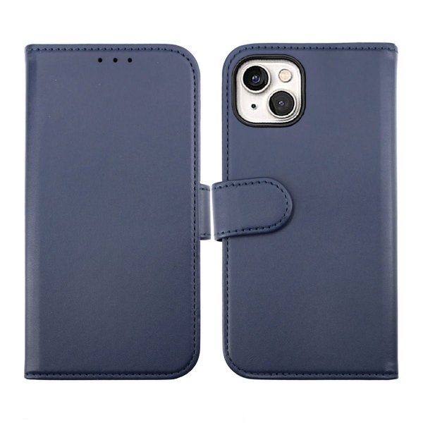 Rvelon iPhone 14 Etui Detachable Wallet Case Blå
