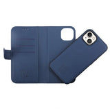 Rvelon iPhone 14 Etui Detachable Wallet Case Blå