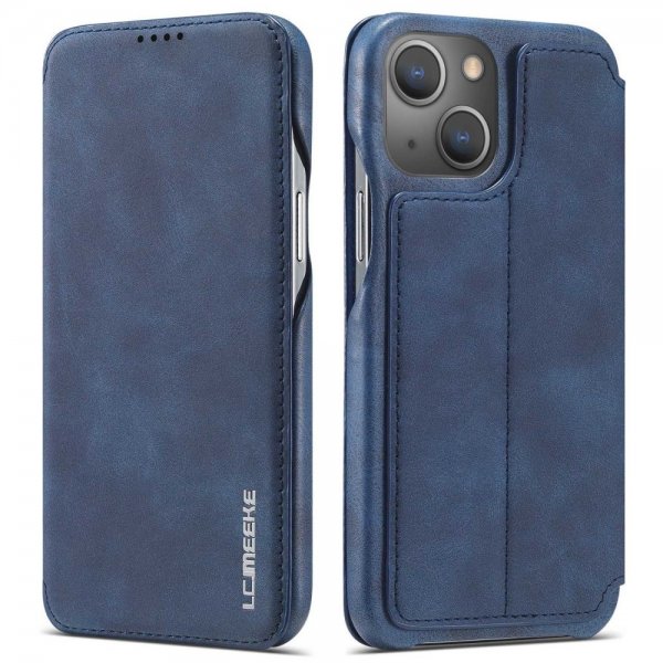 Lc.Imeeke iPhone 14 Plus Etui Flip Blå