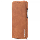 Lc.Imeeke iPhone 14 Plus Etui Flip Lysebrun