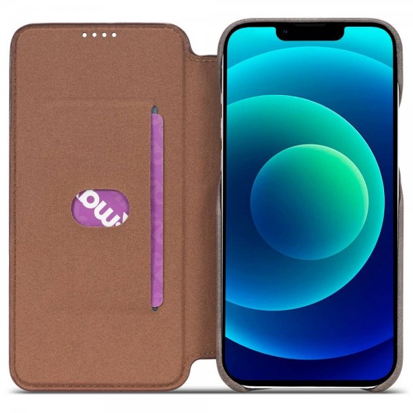Lc.Imeeke iPhone 14 Plus Etui Flip Mørkebrun