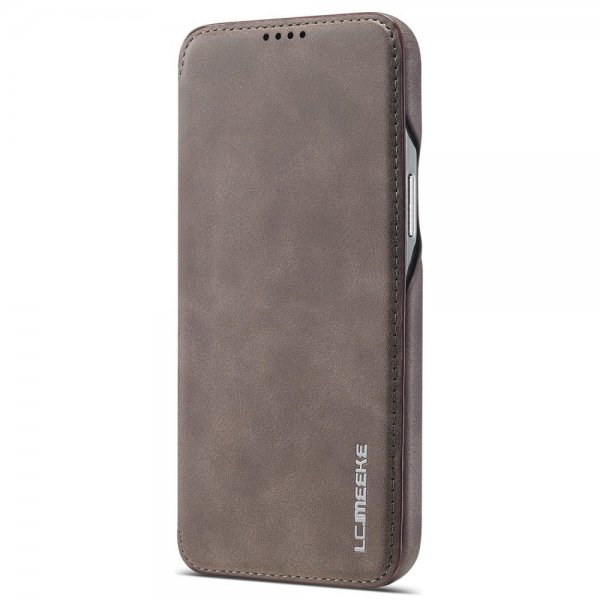 Lc.Imeeke iPhone 14 Plus Etui Flip Mørkebrun