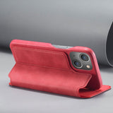 Lc.Imeeke iPhone 14 Plus Etui Flip Rød