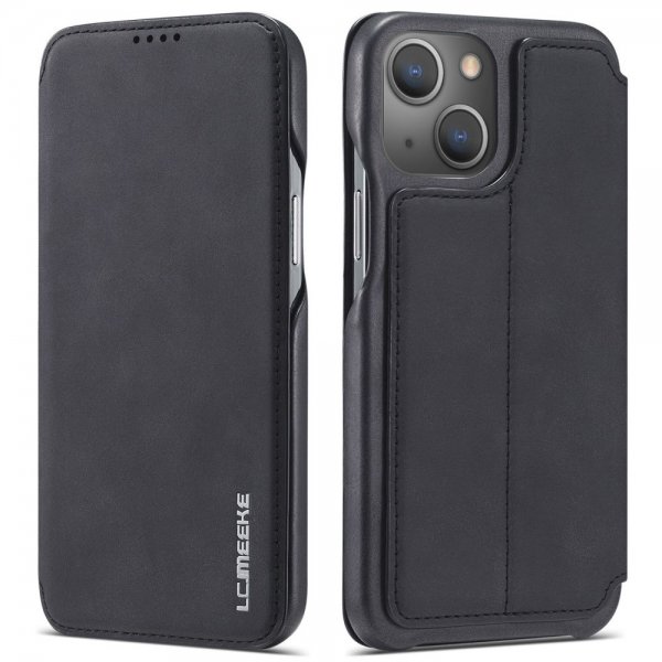 Lc.Imeeke iPhone 14 Plus Etui Flip Svart