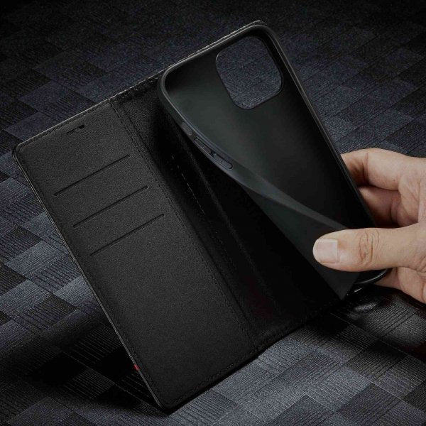 Lc.Imeeke iPhone 14 Plus Etui Karbonfibertekstur Rød Stripe Horizontal