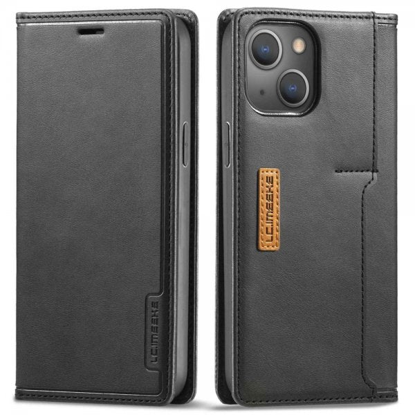 Lc.Imeeke iPhone 14 Plus Etui Kortlomme Utside Svart