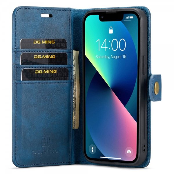 Dg.Ming iPhone 14 Plus Etui Avtagbart Deksel Blå