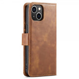 Dg.Ming iPhone 14 Plus Etui Avtagbart Deksel Brun