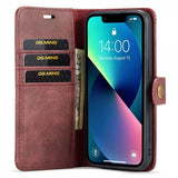 Dg.Ming iPhone 14 Plus Etui Avtagbart Deksel Rød