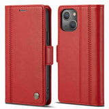 Lc.Imeeke iPhone 14 Plus Etui med Kortlomme Rød