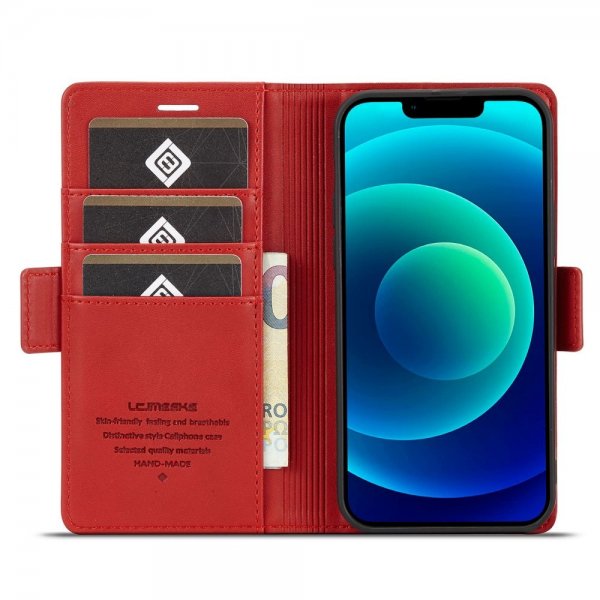 Lc.Imeeke iPhone 14 Plus Etui med Kortlomme Rød