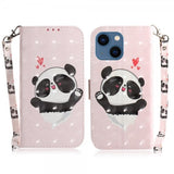 iPhone 14 Plus Etui Motiv Panda Hjerter