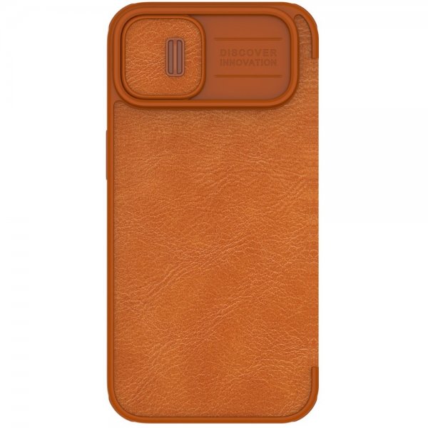 Nillkin iPhone 14 Plus Etui Qin Pro Series Brun