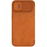 Nillkin iPhone 14 Plus Etui Qin Pro Series Brun