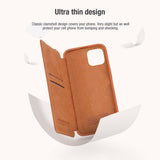 Nillkin iPhone 14 Plus Etui Qin Pro Series Brun