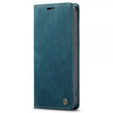 CaseMe iPhone 14 Plus Etui Retro Flip Petrol