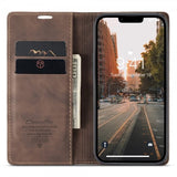 CaseMe iPhone 14 Plus Etui Retro Flip Kaffe