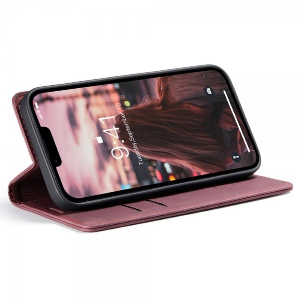CaseMe iPhone 14 Plus Etui Retro Flip Rød