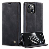 CaseMe iPhone 14 Plus Etui Retro Flip Svart