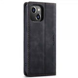 CaseMe iPhone 14 Plus Etui Retro Flip Svart