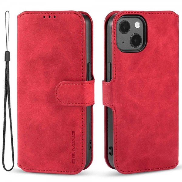 Dg.Ming iPhone 14 Plus Etui Retro Rød