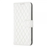 iPhone 14 Plus Etui Rombemønster Hvit