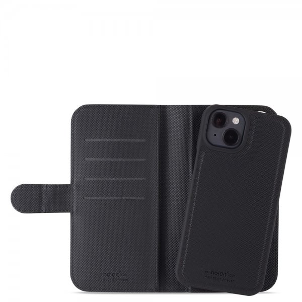holdit iPhone 14 Plus Etui Wallet Case Magnet Svart