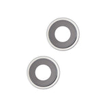 iPhone 14 Plus Kameralinse med Ramme - Silver