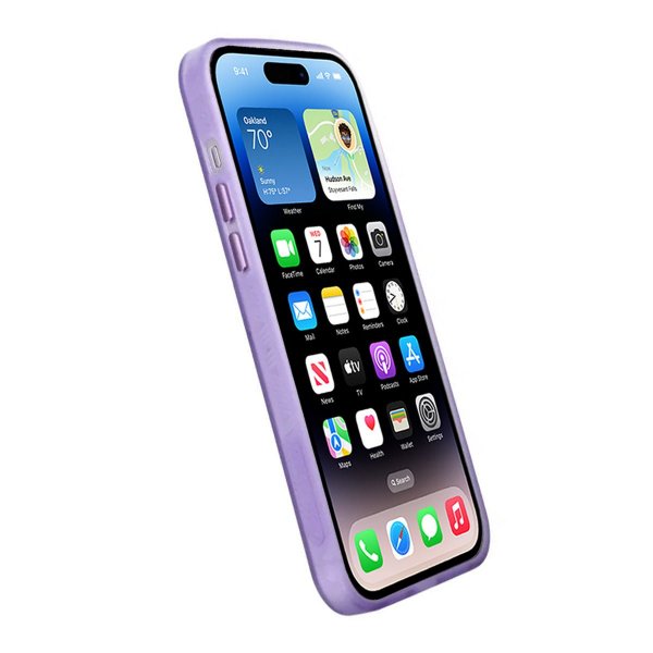 iPhone 14 Plus Deksel Kamerastøtfanger Frosted Lilla