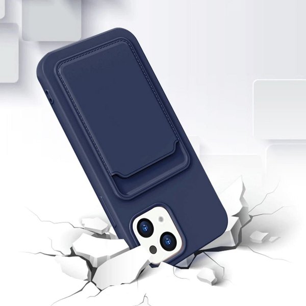 iPhone 14 Plus Deksel Kortholder Blå
