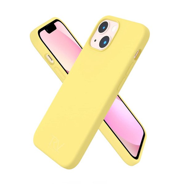 Rvelon iPhone 14 Plus Deksel Silikon Gul