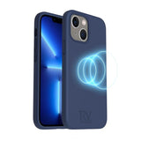 Rvelon iPhone 14 Plus Deksel Silikon MagSafe Blå