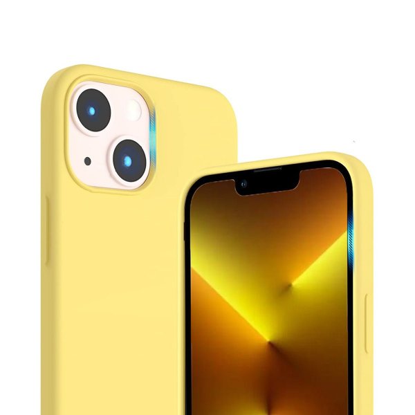 Rvelon iPhone 14 Plus Deksel Silikon MagSafe Gul