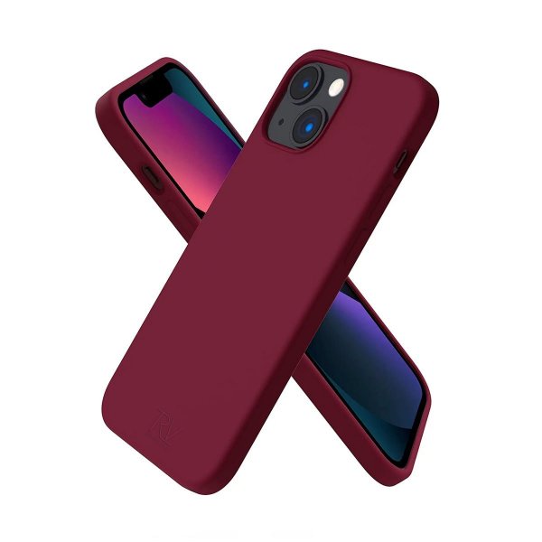 Rvelon iPhone 14 Plus Deksel Silikon Rød