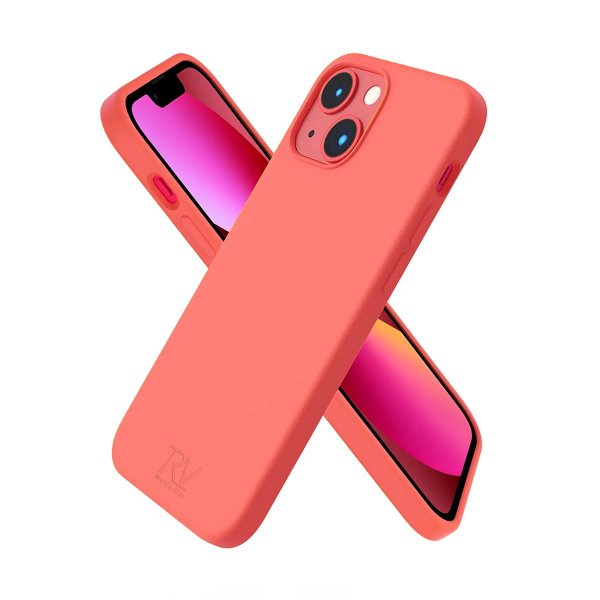Rvelon iPhone 14 Plus Deksel Silikon Rosa