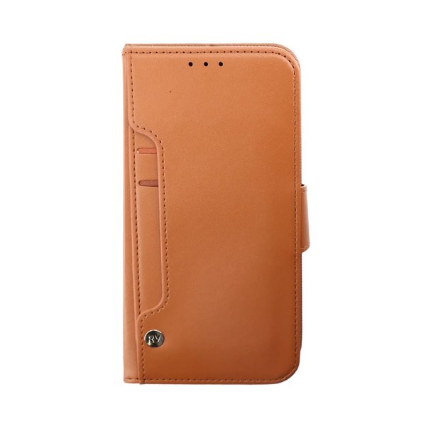 Rvelon iPhone 14 Plus Etui Utbrettbar Kortlomme Brun